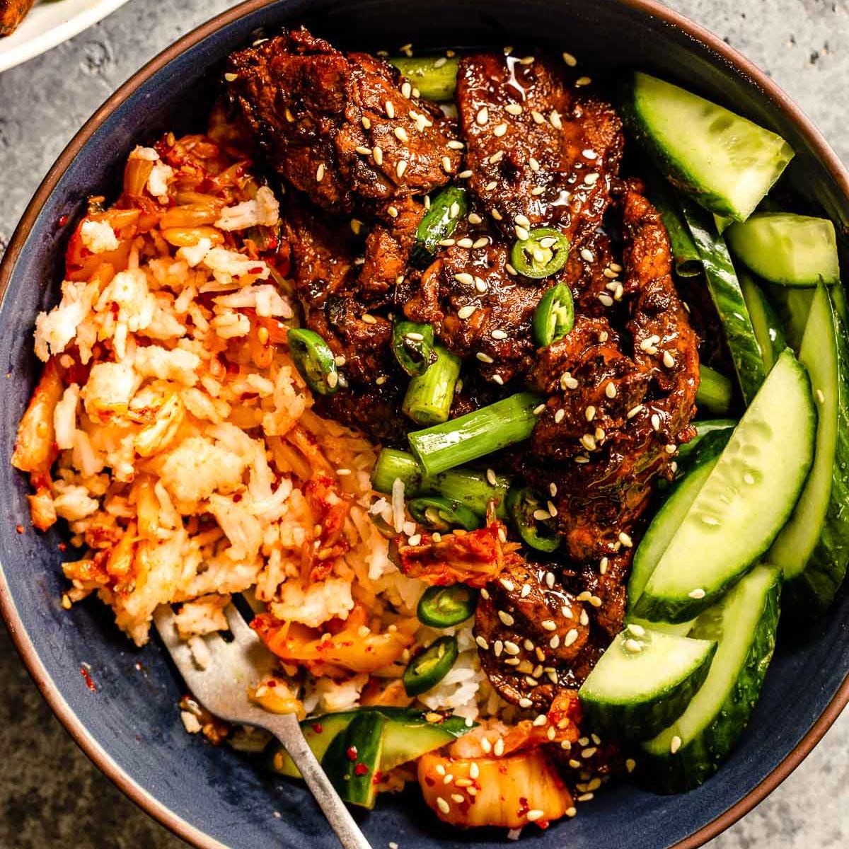 Pork Bulgogi with Kimchi & Rice