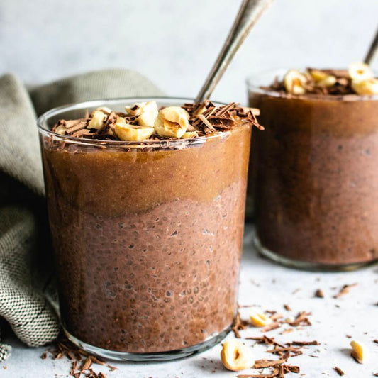 Chocolate & Salted Date Caramel Chia Pudding