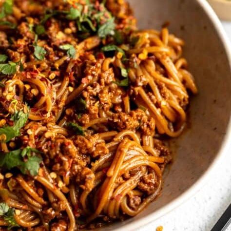 Korean Beef Noodle Bowl with Broccoli