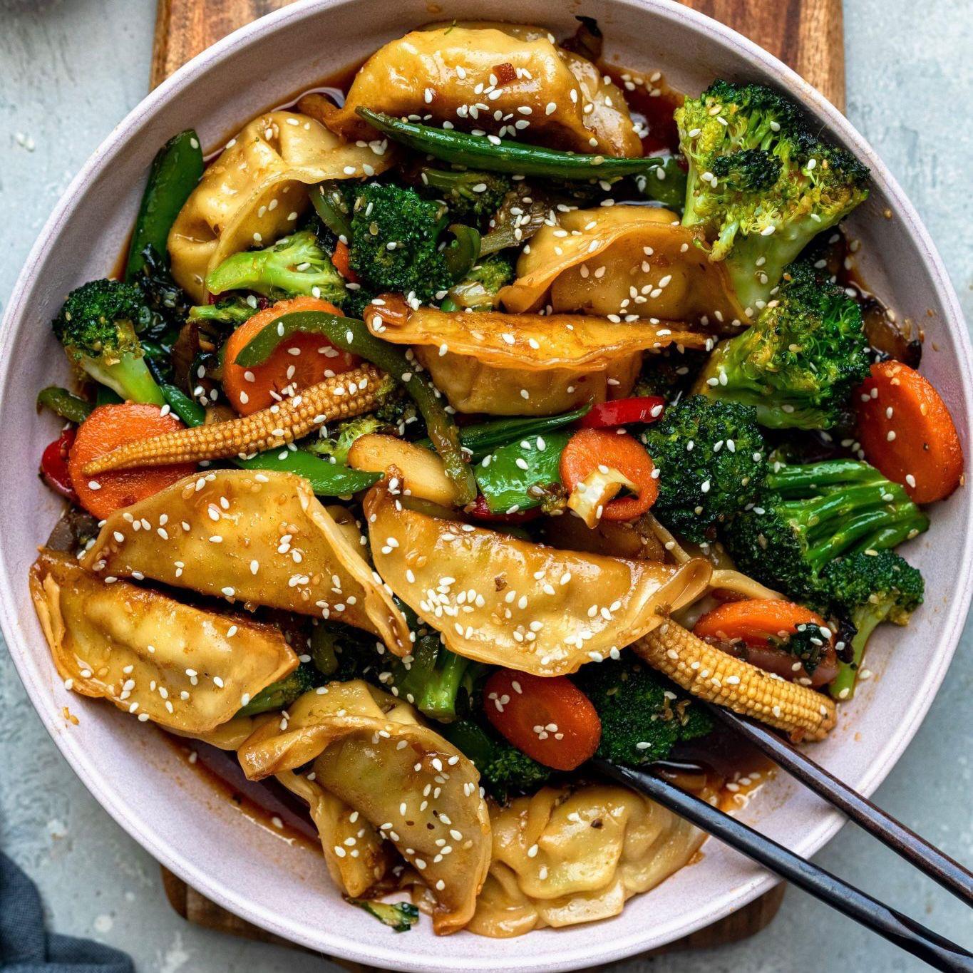 Vegetable Potsticker Stir Fry