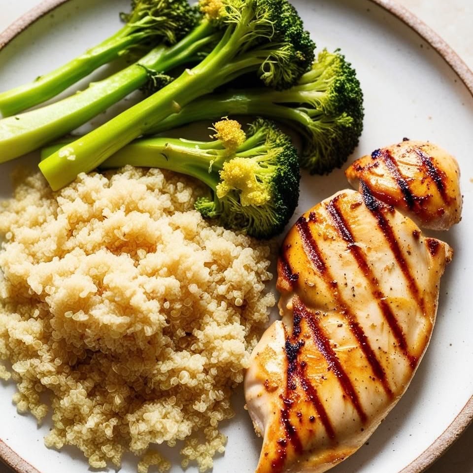 Grilled Teriyaki Chicken Protein Plate with Rice and Broccoli