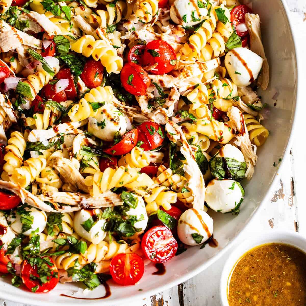 Chicken Caprese Pasta Salad